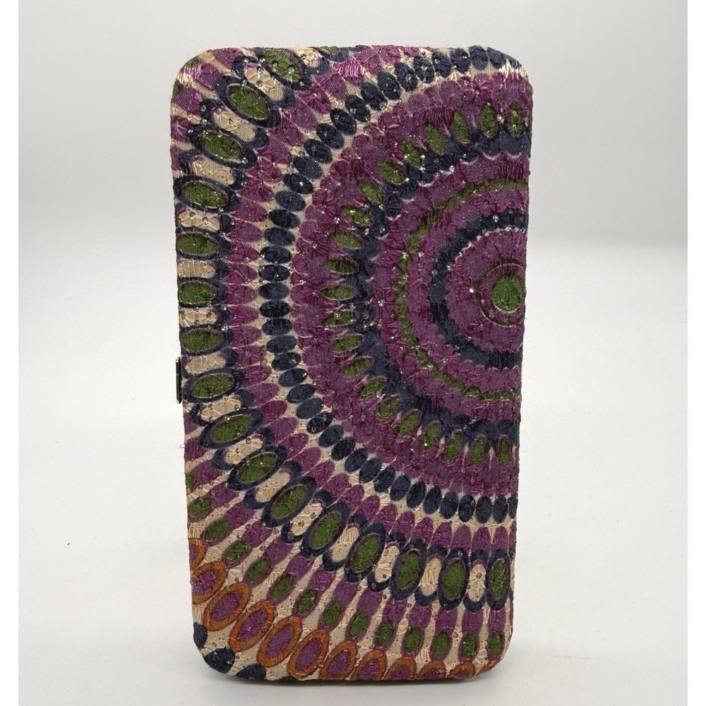 Women's Wallet Credit Card ID Holder Beautiful Boho Purple Mandala Print